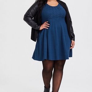 NWOT Torrid Blue Skater Sweater Dress